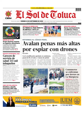Cover of El Sol de Toluca
