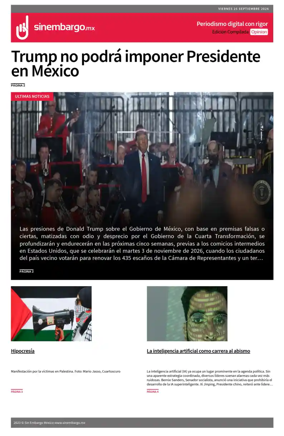 Cover of Sin Embargo Opinion