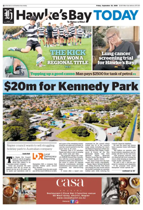 Cover of Hawke's Bay Today