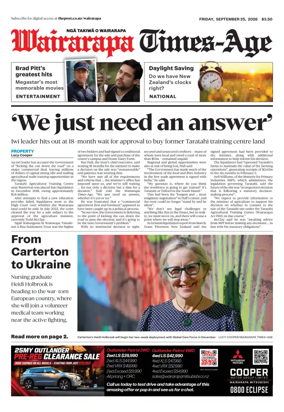 Cover of Wairarapa Times-Age (NZ)