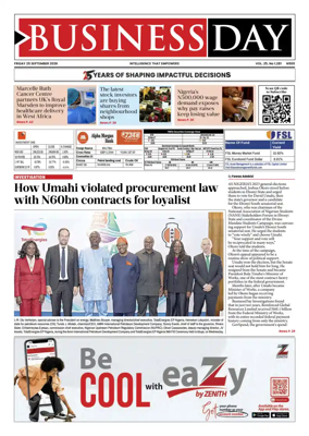 Cover of Business Day (Nigeria)