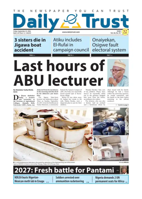 Cover of Daily Trust