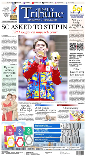 Cover of Daily Tribune (Philippines)