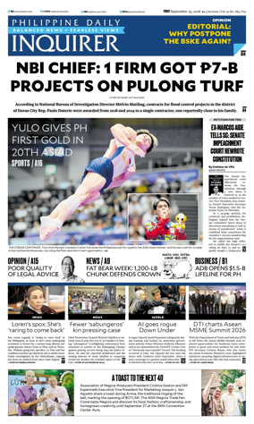 Cover of Philippine Daily Inquirer