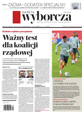 Cover of Gazeta Wyborcza