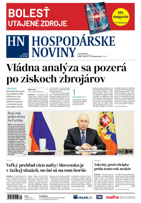 Cover of Hospodarske noviny