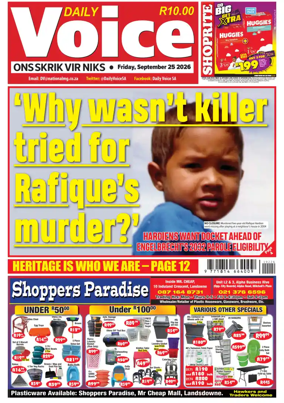 Cover of Daily Voice (South Africa)