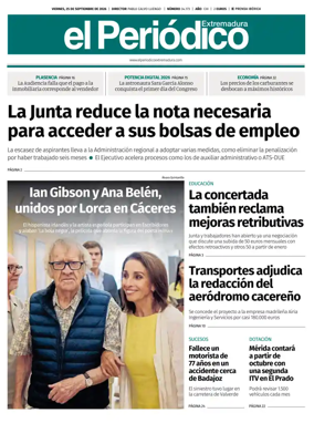 Cover of El Periodico Extremadura