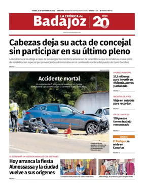 Cover of La Cronica de Badajoz BE