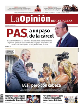 Cover of La Opinion de Murcia (Cartagena)