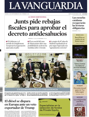 Cover of La Vanguardia (1st Edition)