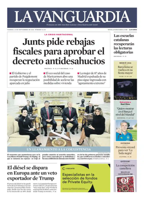 Cover of La Vanguardia