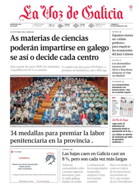 Cover of La Voz de Galicia (Lugo)