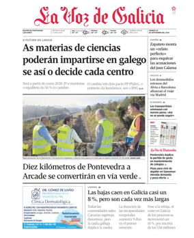 Cover of La Voz de Galicia (Pontevedra)
