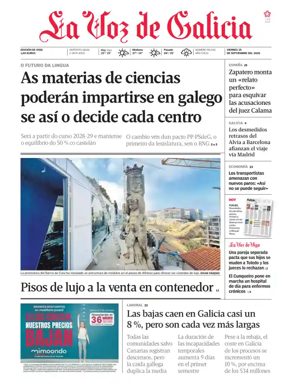 Cover of La Voz de Galicia (Vigo)