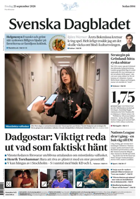 Cover of Svenska Dagbladet