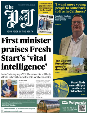 Cover of The Press and Journal (Inverness Highlands and Islands)