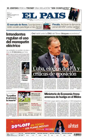 Cover of El Pais (Uruguay)