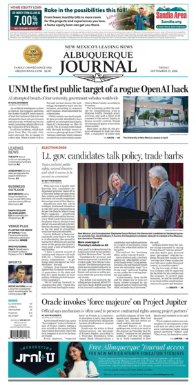 Cover of Albuquerque Journal