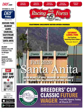 Cover of Daily Racing Form National Digital Edition