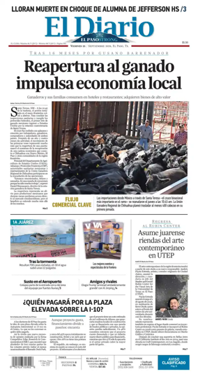Cover of El Diario de El Paso