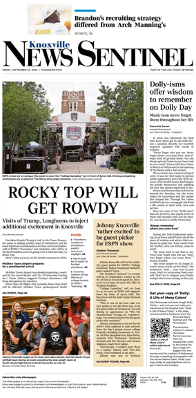 Cover of Knoxville News Sentinel