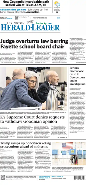 Cover of Lexington Herald-Leader