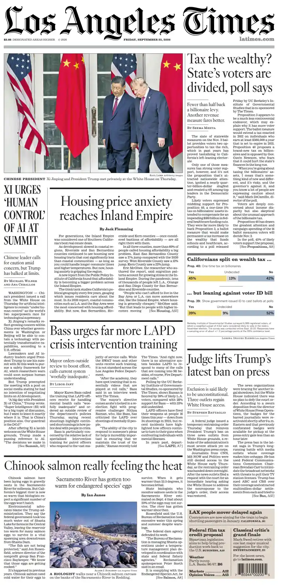 Cover of Los Angeles Times
