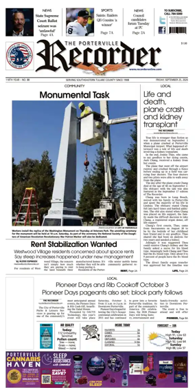 Cover of Porterville Recorder