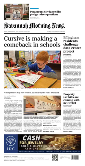 Cover of Savannah Morning News
