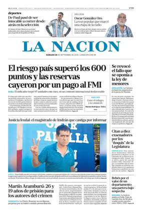 Cover of La Nacion