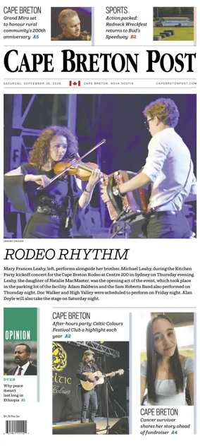 Cover of Cape Breton Post