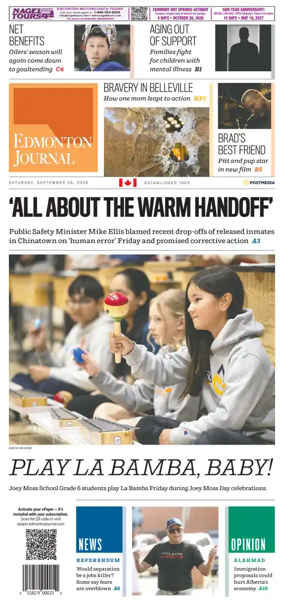 Cover of Edmonton Journal