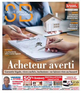 Cover of Le Journal de Quebec - Salut Bonjour Magazine