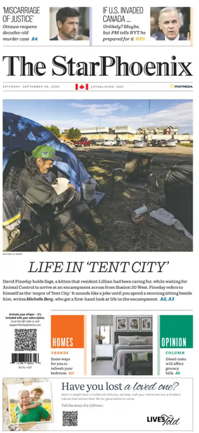 Cover of Saskatoon StarPhoenix