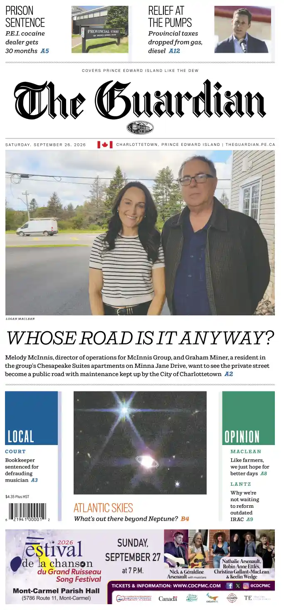 Cover of The Guardian (Charlottetown)