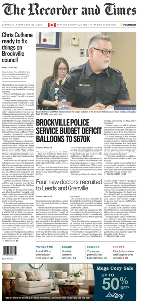 Cover of The Recorder & Times (Brockville)