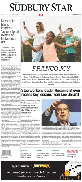 Cover of The Sudbury Star