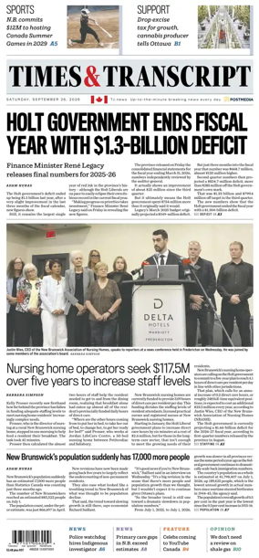 Cover of Times & Transcript