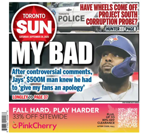 Cover of Toronto Sun