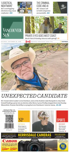 Cover of Vancouver Sun