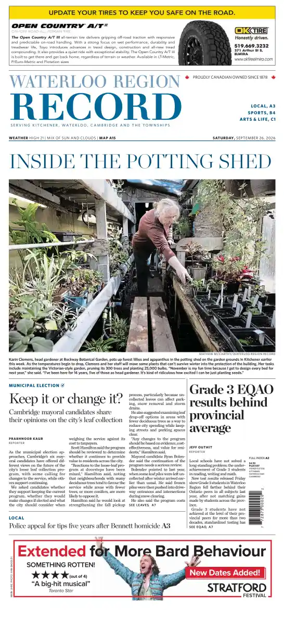 Cover of Waterloo Region Record