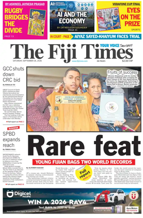 Cover of The Fiji Times