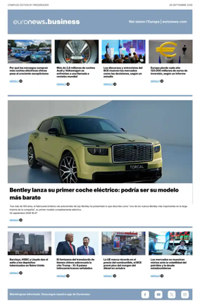 Cover of Euronews Business (Spanish) Compiled Edition