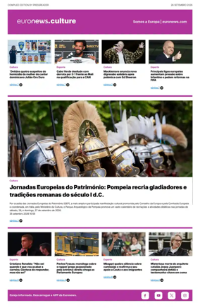 Cover of Euronews Culture and Sport (Portuguese)