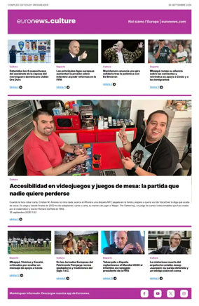 Cover of Euronews Culture and Sport (Spanish) Compiled Edition