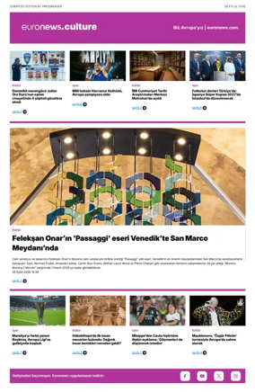 Cover of Euronews Culture and Sport (Turkish) Compiled Edition