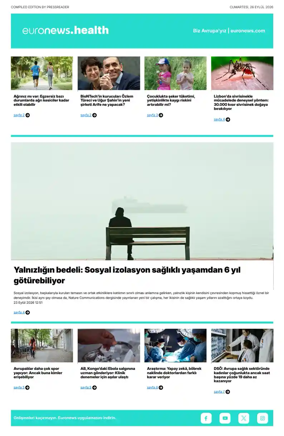 Cover of Euronews Health (Turkish) Compiled Edition