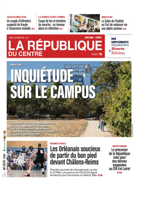 Cover of La Republique du Centre (Orleans - Loiret))