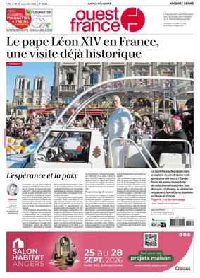 Cover of Ouest France (Angers / Segre)